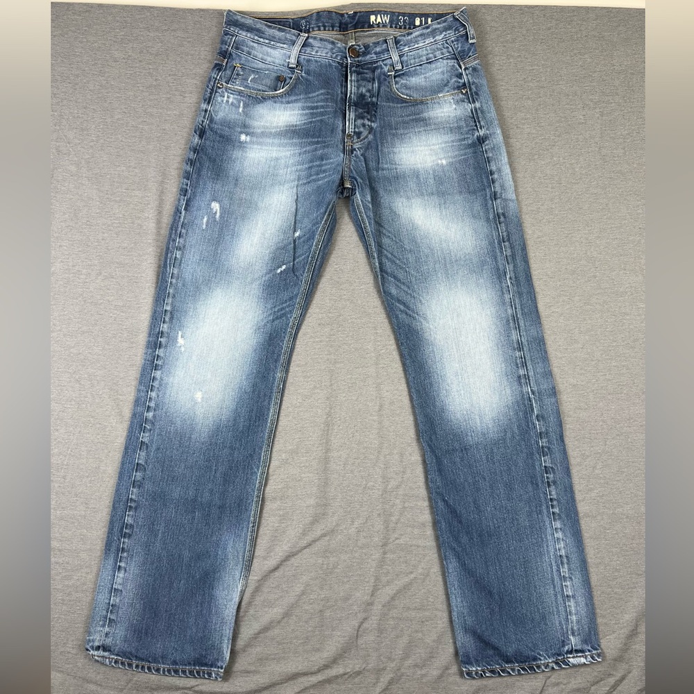 G Star Raw Denim Blue Distressed Jeans